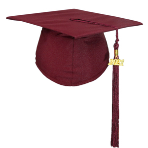 Chapeau <span class=keywords><strong>de</strong></span> graduation carré en satin noir mat tissé, avec pompon, directement <span class=keywords><strong>de</strong></span> l'usine, pour diplôme universitaire <span class=keywords><strong>de</strong></span> licence - Product Image 4