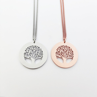 Collier arbre de vie celtique plaqué or 18 carats Collier arbre de vie généalogique Charme arbre de vie Bijoux de tous les jours minimalistes