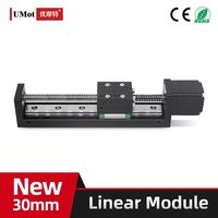 Actionneur linéaire miniature UMOT 30 mm de largeur, moteur Nema 11, rail de guidage linéaire miniature pour imprimante à plat LED
