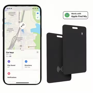 Traqueur de bagages ultra-mince étanche pour Find My Wallet Tracker Card Localisateur d'article de charge sans fil pour portefeuille - Product Image 1