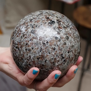 Natural Flame Stone Sphere Hand Crafted Healing Energy Yooperlite Crystal Sphere Balls for Home Decoration