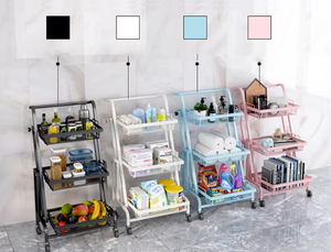 Estante de Almacenamiento Plegable para Cochecito de Bebé, Organizador Metálico Móvil con Ruedas, Ahorro de Espacio, Estante de Almacenamiento para el Hogar - Product Image 4