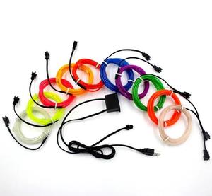 Đèn <span class=keywords><strong>Led</strong></span> Xe Trang Trí Ánh Sáng Neon <span class=keywords><strong>Usb</strong></span> Dance Party Lights Linh Hoạt El Dây Rope Ống Strips Cho Giáng Sinh Holiday Decora - Product Image 1