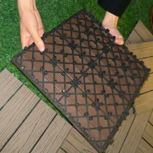 Ingrosso Patio 60X30 piastrelle Decking antiscivolo esterno ad incastro piastrelle di plastica pietra WPC legno pavimento Piso - Product Image 2