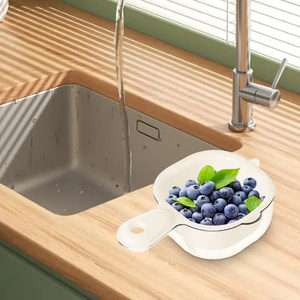 Panier de vidange de cuisine multifonctionnel, passoire à légumes double couche, passoire de cuisine portable pour pâtes et fruits - Product Image 6