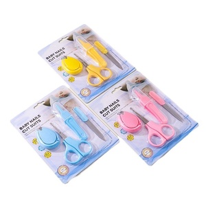 Juego de cuidado de bebé transfronterizo de 4 piezas esenciales para limpiar tijeras de seguridad cortaúñas Lima tijeras pequeñas - Product Image 2