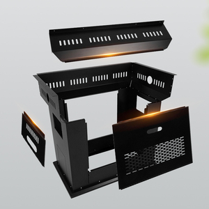 Mesa de <span class=keywords><strong>barbacoa</strong></span> de restaurante coreano con soporte de hierro reforzado grueso Mesa de olla caliente con tapa de mármol <span class=keywords><strong>para</strong></span> uso comercial - Product Image 4