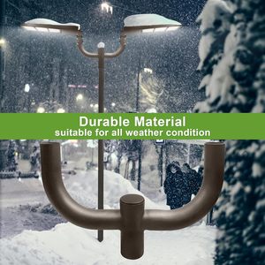 Adaptador de doble tenón de 180 grados para 2 luces con montaje de ajuste rápido de 2-3/8 pulgadas para luz de calle LED tipo caja de zapatos para estacionamiento - Product Image 5
