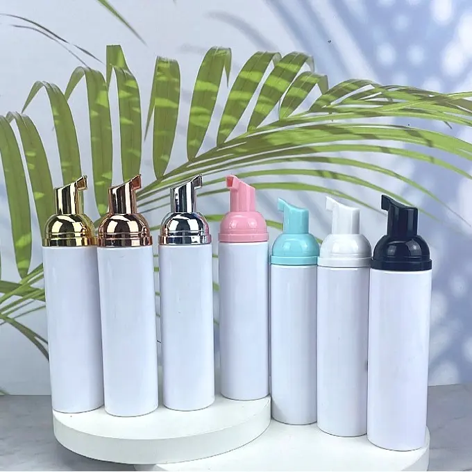 Confezione LZ Stock 50 pezzi Multricolors 30ml 50ml 60ml 70ml 80ml 100ml bottiglia detergente per ciglia Logo personalizzato bottiglie in schiuma per il viso