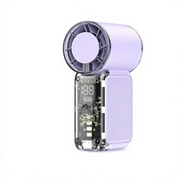 Nouveau ventilateur portable transfrontalier T689 MINI, rechargeable par USB, pour extérieur, avec éclairage LED et moteur sans balais, 1000-1200mAh