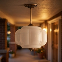 Luminaire semi-encastré Jingshi Lighting en or antique, globe en verre givré texturé avec embout en laiton, décoration élégante pour le couloir de la maison