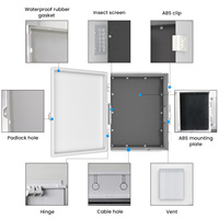 Boîte de jonction électrique étanche en ABS pour extérieur, boîte de distribution d'alimentation avec plaque de montage, boîtier pour électronique