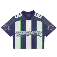 Jersey Rugby Union Lengan Pendek Grosir Desain Kustom Kaos Sepak Bola Amerika Cetak Sublimasi Seragam Tim