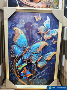 Handmade bức tranh sơn dầu trên vải treo tường động vật bướm trang trí nội thất nghệ thuật trừu tượng khách sạn phòng khách - Product Image 4