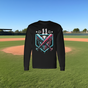 Baseball Drip 11th Birthday Boys Numero 11 T-shirt a maniche lunghe per ragazzi - Product Image 3