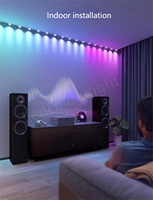 Lumières de Gouttière LED RVB Étanches IP67 Lumières Ponctuelles Télécommande Intelligente Décorations de Fête de Noël Extérieures