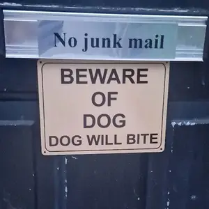Знак ворот, Остерегайтесь собаки, металлическая табличка