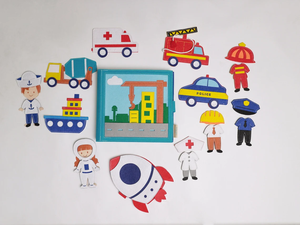 Montessori-Libro Sensorial Ocupado con Logo Personalizado, Tablero de Fieltro Hecho a Mano, Juguete Educativo de Doctor y Policía para Niños - Product Image 2