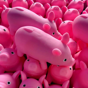 หมูสีชมพูใหม่ ของเล่นบีบคลายเครียด หมูดึงนุ่มนิ่ม TPR ของเล่นบีบสนุก ตุ๊กตาหมูคลายเครียด - Product Image 1