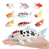 Modèles de poissons simulés pour aquarium, figurines nageuses de carpes koï et de poissons rouges, décoration de créatures marines, modèles de poissons flottants artificiels, ornements marins