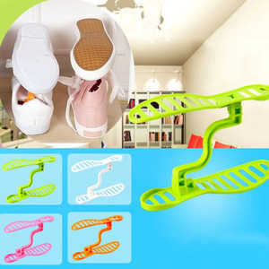 Precio de Fábrica, Organizador de Zapatos Plegable de Plástico, Ahorrador de Espacio, Diseño Creativo y Ajustable - Product Image 2