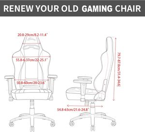 Funda Elástica de Licra para Silla de Oficina, Protector de <span class=keywords><strong>Gamer</strong></span> para Silla de Ordenador - Product Image 3