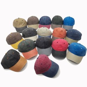 100% Cotton Custom Two Tone Vintage Washed Dad <b>Hat</b> 6 Panel Unstructured Soft <b>Baseball</b> Cap for Men <b>Women</b> Velour Fabric Gorras - Product Image 2