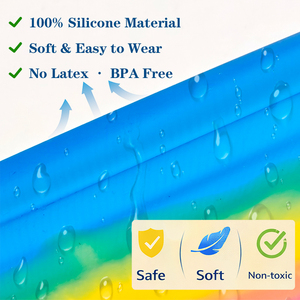 Bonnet de bain en silicone souple et sûr pour enfants, haute visibilité, facile à porter, sans BPA, design personnalisé pour les écoles de natation et les entraînements en club - Product Image 3