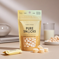 Fenêtre transparente imprimée personnalisée Emballage de haute qualité pour bonbons Gummies de qualité alimentaire Sac en mylar zip-lock pour sable étanche à l'humidité