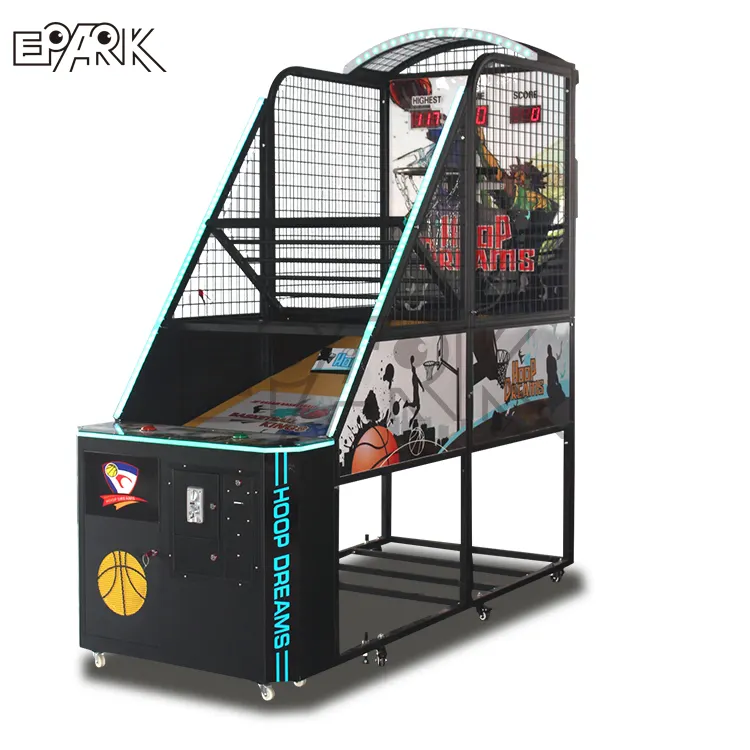 Mesin Game Hoop Basket Pengganti Tiket Olahraga Arkade Hiburan Dioperasikan Koin Berkualitas