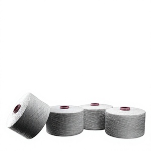 เส้นด้าย OE สีดำ ผลิตจากผ้าฝ้ายรีไซเคิลผสมโพลีเอสเตอร์ ป้องกันการเป็นขุย  แบบปั่นเส้น 5-20 เส้น สำหรับถักถุงเท้า เป็นมิตรต่อสิ่งแวดล้อม ได้รับการรับรองมาตรฐาน GRS - Product Image 5
