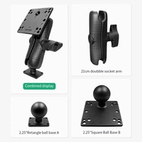 Support VESA robuste à fixation rapide pour écran LCD unique avec boule de 2,25 pouces et adaptateur de montage VESA 100x100mm pour HP