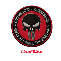 God Will Judge Our Evemes Punisher Hook and Loop Embroidery Tactical Punisher Patches