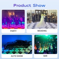 Piste de danse LED magnétique pour mariage, événementiel, scène à miroir infini 3D