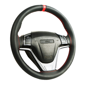 Cubierta de <span class=keywords><strong>cuero</strong></span> de microfibra de lujo <span class=keywords><strong>para</strong></span> <span class=keywords><strong>volante</strong></span> costura a mano DIY 37-38cm agarre mejorado personalizable comodidad precio de fábrica Popular - Product Image 2