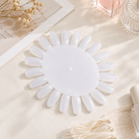 Roue de présentation légère et portable pour 20 faux ongles, idéale pour la pratique du nail art, en plastique, forme ronde, nuancier de couleurs pour vernis à ongles