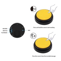 Bouton Enregistreur Vocal Personnalisé 89mm – Sonnette Sonore Facile à Utiliser pour l'Entraînement des Animaux et la Communication au Bureau – Bouton Sonore Enregistrable