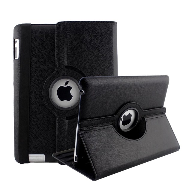GLIGLE 360 Degree Rotation Stand PU Leather Tablet Case Shell Cover for iPad 2/3/4