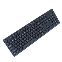 Clavier USB filaire ergonomique à 104 touches, design fin, taille standard pour ordinateur portable/PC
