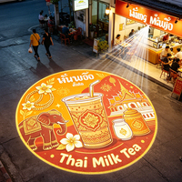 Recherche d'agents mondiaux : Projecteur de logo Gobo LED rotatif, étanche pour extérieur, pour enseignes de magasins de thé thaïlandais