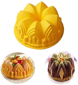 Креативная форма для торта в виде замка с короной, силиконовая форма для выпечки, форма для торта для вечеринки, сковорода для выпечки, подходит для десерта на день рождения