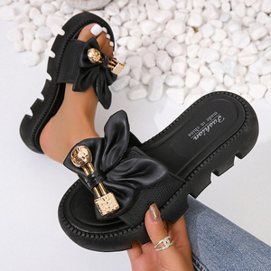 Sandali piatti classici da donna 2026, comodi, leggeri, traspiranti, a punta aperta, con sensazione temperata, nuovi di tendenza per l'estate - Product Image 1