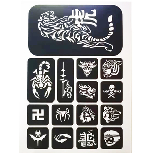 Adhésif personnalisé <span class=keywords><strong>en</strong></span> gros visage peinture pochoir de <span class=keywords><strong>tatouage</strong></span> enfants <span class=keywords><strong>dessin</strong></span> peinture de corps et Visage pochoir de Peinture pour le BRICOLAGE - Product Image 5