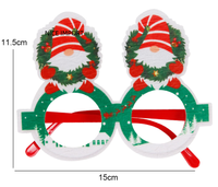 Lunettes de Noël rouges style Père Noël pour enfants, fournitures de décoration de fête, cadeau de Noël, montures de lunettes de dessin animé