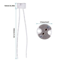 Douille de lampe à visser en céramique certifiée CE VDE ROHS MR16 GU5.3 pour lampes LED halogènes AC 220V Garantie de 2 ans