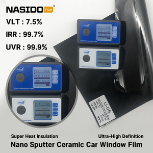 Película de Nano Cerámica para Ventanas de Automóviles TOP PLUS 5% VLT IRR99% UVR99% Color Negro Profundo - Product Image 3