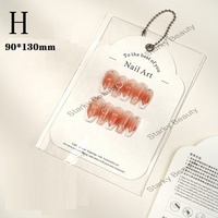 Cartes de présentation professionnelles pour faux ongles en plastique, style japonais, pratiques et portables, pour salon de manucure, emballage en carton pour nail art