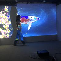 Système de projection interactif de réalité augmentée (RA) pour mur/sol, expérience immersive, projection en intérieur, couloir