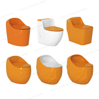 Toilette orange articles sanitaires en céramique siphonique une pièce placard à eau nouveaux produits salle de bain toilettes une pièce Wc toilette