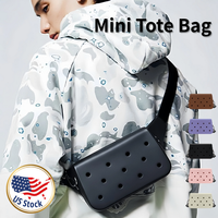 Tahan lama EVA tas Tote Mini untuk Clog Charms olahraga luar ruangan gaya tahan air tas bahu kecil untuk pria pantai Hiking Gym menggunakan tas